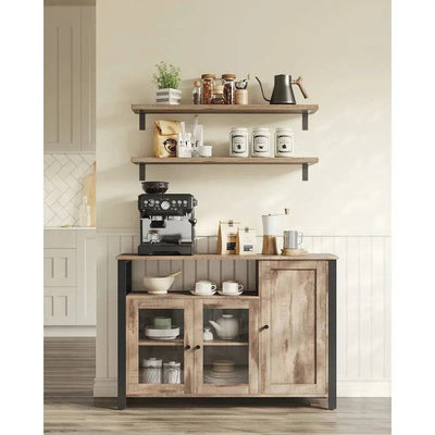 VASAGLE Storage Cabinet, Sideboard, Buffet Table with 3 Doors, for Dining Room, Living Room, Kitchen, 33 x 110 x 75 cm |  | Luvasmr - Satisfyingly Organised