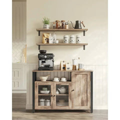 VASAGLE Storage Cabinet, Sideboard, Buffet Table with 3 Doors, for Dining Room, Living Room, Kitchen, 33 x 110 x 75 cm |  | Luvasmr - Satisfyingly Organised