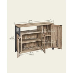VASAGLE Storage Cabinet, Sideboard, Buffet Table with 3 Doors, for Dining Room, Living Room, Kitchen, 33 x 110 x 75 cm |  | Luvasmr - Satisfyingly Organised