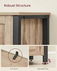 VASAGLE Storage Cabinet, Sideboard, Buffet Table with 3 Doors, for Dining Room, Living Room, Kitchen, 33 x 110 x 75 cm |  | Luvasmr - Satisfyingly Organised