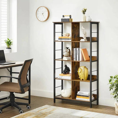 VASAGLE 8 Compartments Bookcase, Bookcase, Open Storage Unit, for Office, Living Room, Bedroom, 80 x 33 x 149 cm |  | Luvasmr - Satisfyingly Organised