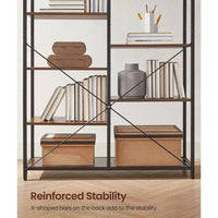 VASAGLE Bookcase, Bookshelf 5 Storey Standing Display Storage Rack, for Living Room, Office, Study Bedroom, Kitchen |  | Luvasmr - Satisfyingly Organised
