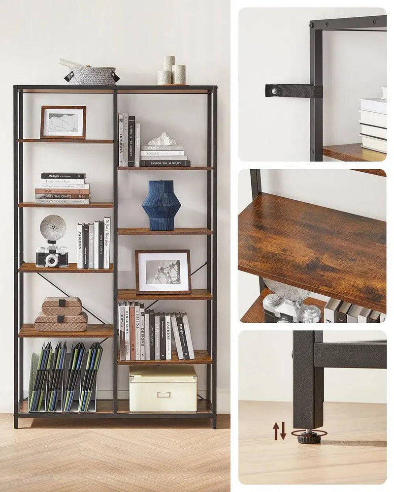 VASAGLE Bookcase, Bookshelf 5 Storey Standing Display Storage Rack, for Living Room, Office, Study Bedroom, Kitchen |  | Luvasmr - Satisfyingly Organised