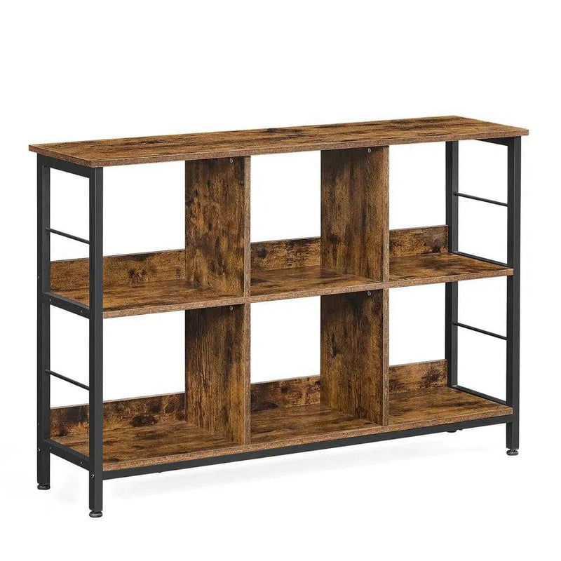 VASAGLE Bookshelf Shelf Unit 6 Compartments for Office Living Room Bedroom 120 x 33 x 80 cm |  | Luvasmr - Satisfyingly Organised