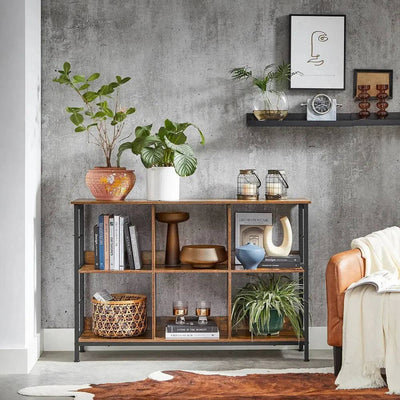 VASAGLE Bookshelf Shelf Unit 6 Compartments for Office Living Room Bedroom 120 x 33 x 80 cm |  | Luvasmr - Satisfyingly Organised