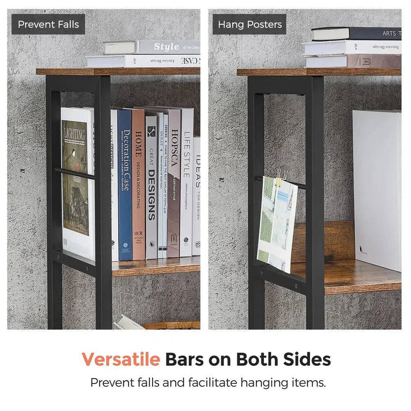 VASAGLE Bookshelf Shelf Unit 6 Compartments for Office Living Room Bedroom 120 x 33 x 80 cm |  | Luvasmr - Satisfyingly Organised