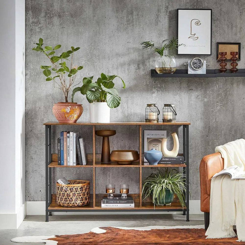 VASAGLE Bookshelf Shelf Unit 6 Compartments for Office Living Room Bedroom 120 x 33 x 80 cm |  | Luvasmr - Satisfyingly Organised