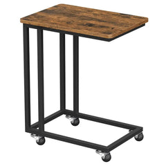 VASAGLE End Table, Side Table, Coffee Table, with Steel Frame and Castors, Easy Assembly |  | Luvasmr - Satisfyingly Organised