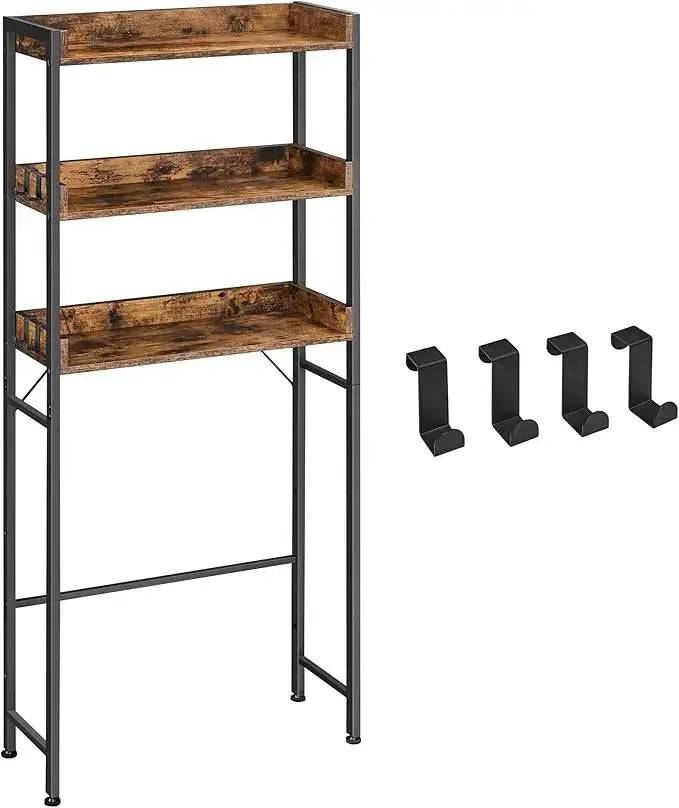 VASAGLE Toilet Shelf, 3 Tier Toilet Shelf, Space-Saving Bathroom Shelf, Easy Assembly, for Laundry Room, Industrial Style |  | Luvasmr - Satisfyingly Organised
