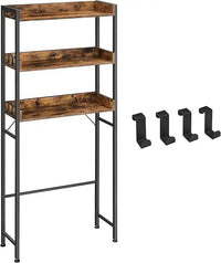 VASAGLE Toilet Shelf, 3 Tier Toilet Shelf, Space-Saving Bathroom Shelf, Easy Assembly, for Laundry Room, Industrial Style |  | Luvasmr - Satisfyingly Organised