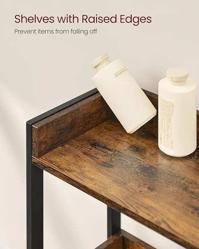 VASAGLE Toilet Shelf, 3 Tier Toilet Shelf, Space-Saving Bathroom Shelf, Easy Assembly, for Laundry Room, Industrial Style |  | Luvasmr - Satisfyingly Organised