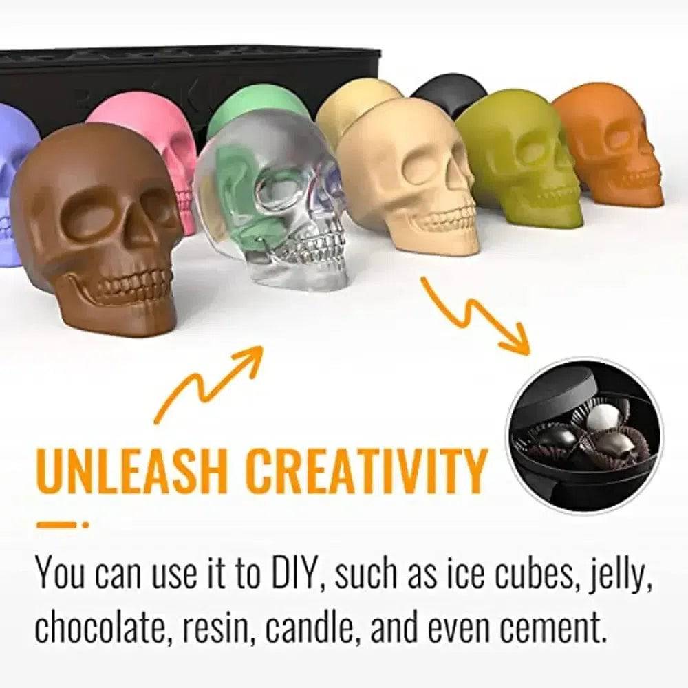 ice machine mold for whiskey - 10 cavity skull ice cube tray with funnel - Skull silicone mold for baking, chocolate |  | Luvasmr - Satisfyingly Organised