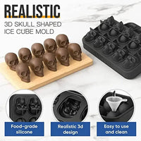 ice machine mold for whiskey - 10 cavity skull ice cube tray with funnel - Skull silicone mold for baking, chocolate |  | Luvasmr - Satisfyingly Organised