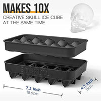 ice machine mold for whiskey - 10 cavity skull ice cube tray with funnel - Skull silicone mold for baking, chocolate |  | Luvasmr - Satisfyingly Organised