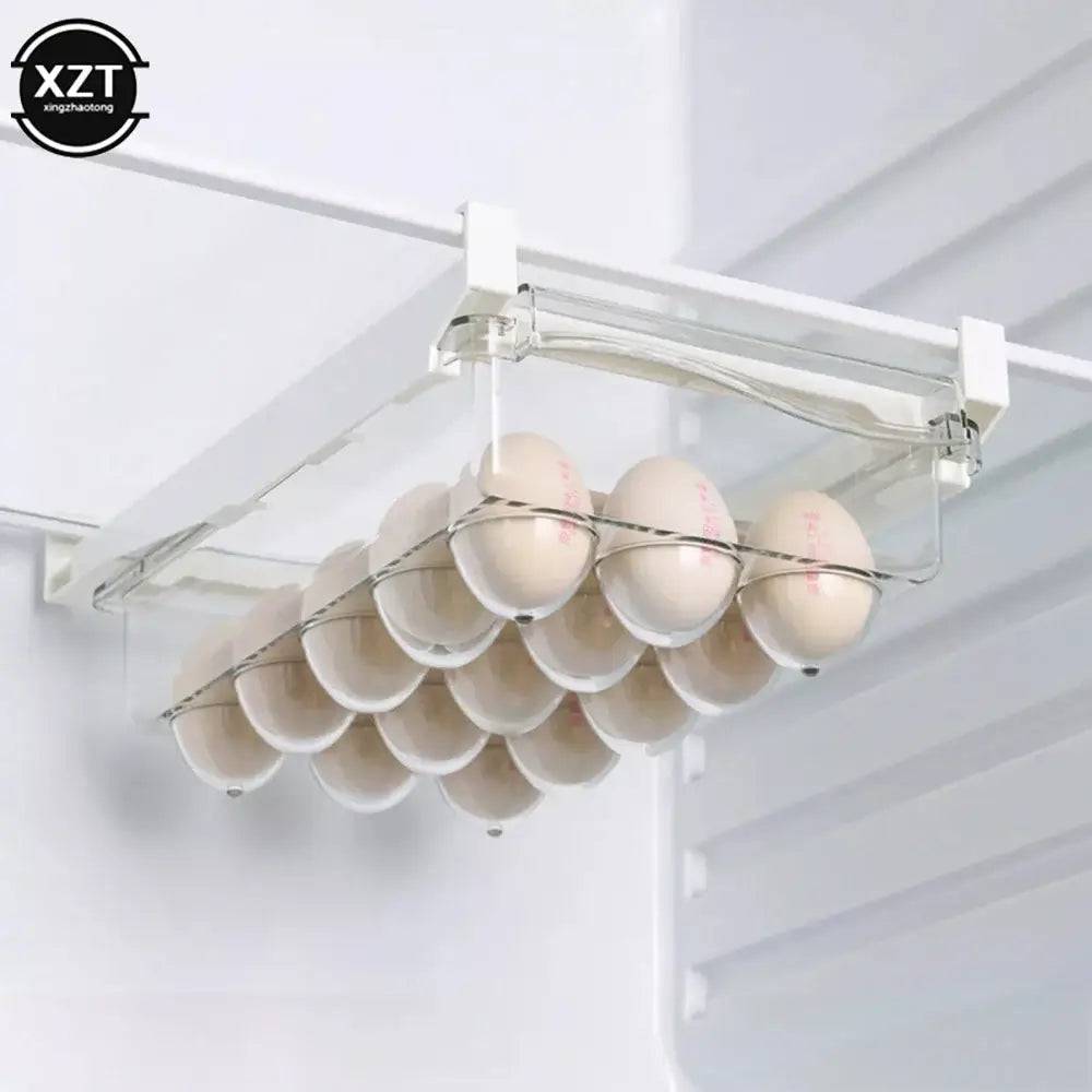 New Kitchen Fruit Food Storage Box Plastic Clear Fridge Organizer Slide Under Shelf Drawer Box Rack Holder Refrigerator Drawer |  | Luvasmr - Satisfyingly Organised