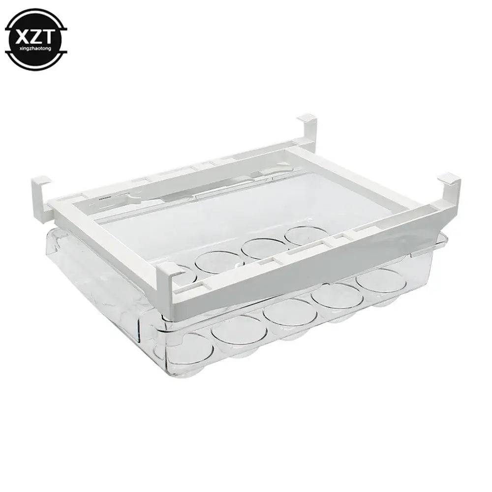 New Kitchen Fruit Food Storage Box Plastic Clear Fridge Organizer Slide Under Shelf Drawer Box Rack Holder Refrigerator Drawer |  | Luvasmr - Satisfyingly Organised