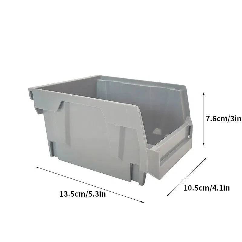 Stackable Grey Plastic Storage Parts Bins - Luvasmr