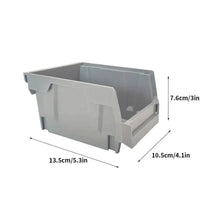 Stackable Grey Plastic Storage Parts Bins - Luvasmr