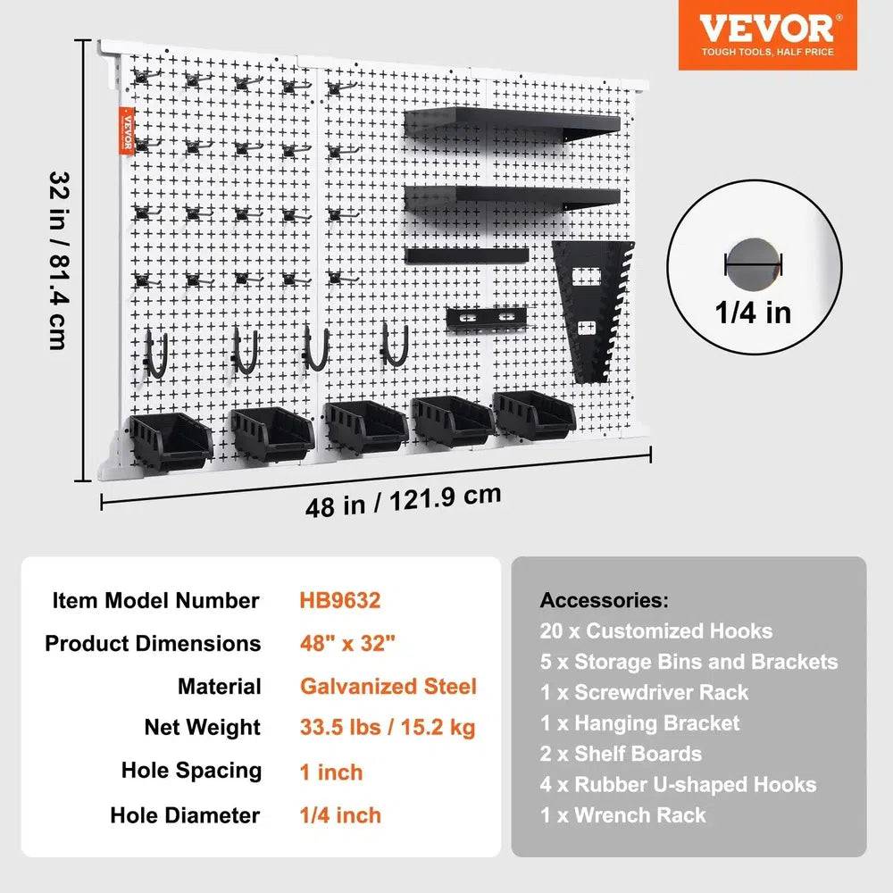 Wall-Mounted Pegboard Tool Organiser | Garage | Luvasmr - Satisfyingly Organised