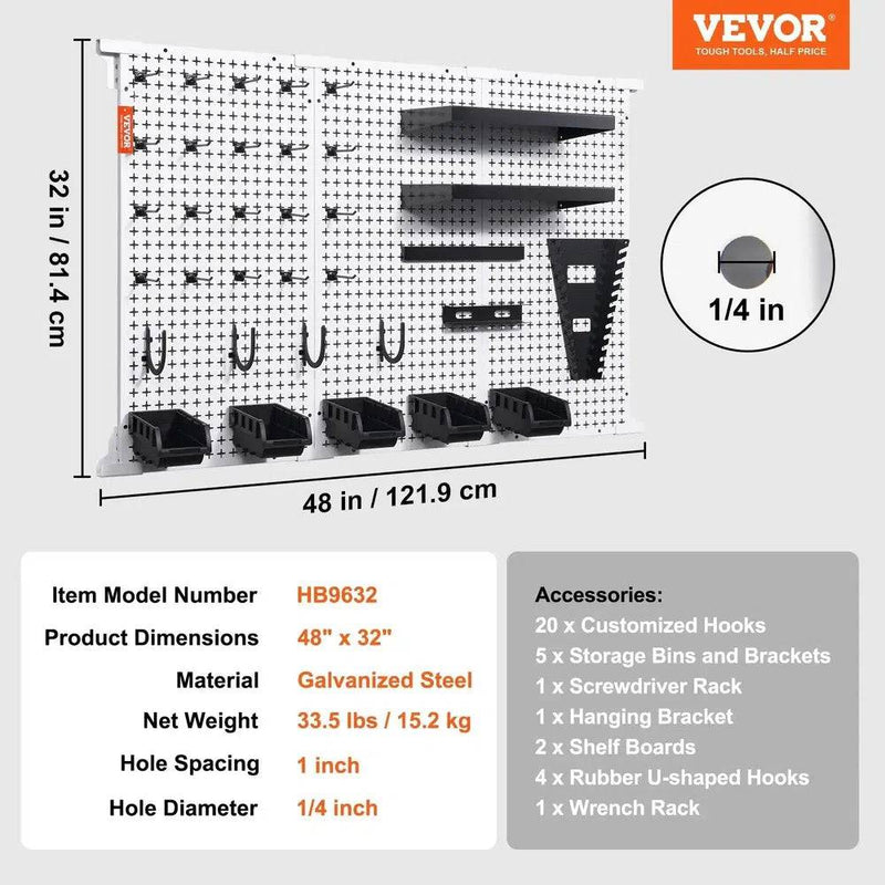 Wall-Mounted Pegboard Tool Organiser | Garage | Luvasmr - Satisfyingly Organised