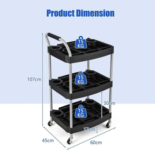 GOFLAME 3 Layer Detailing Tool Cart Utility Cart Detailing Cart Tool Mobile Rolling Cart |  | Luvasmr - Satisfyingly Organised