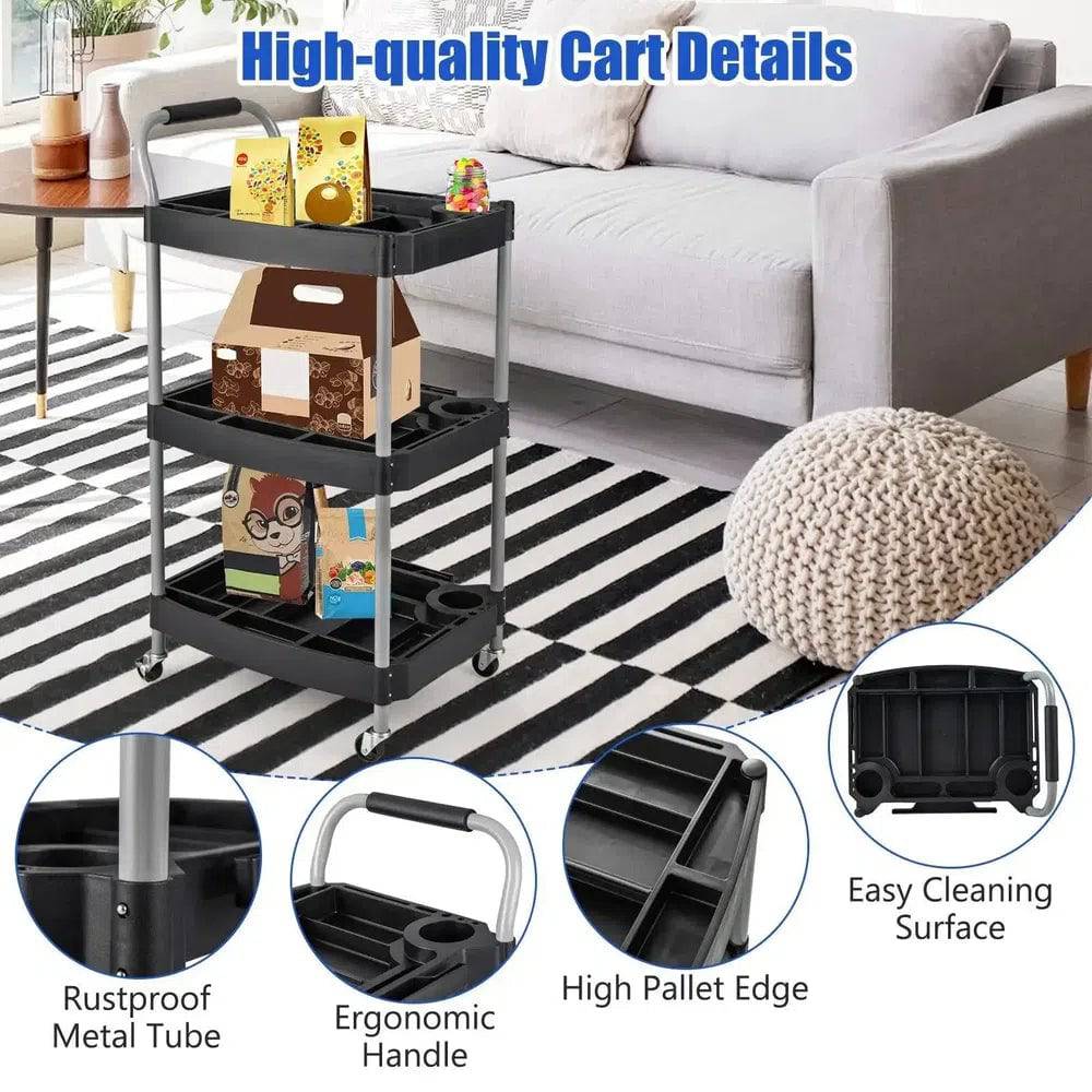 GOFLAME 3 Layer Detailing Tool Cart Utility Cart Detailing Cart Tool Mobile Rolling Cart |  | Luvasmr - Satisfyingly Organised