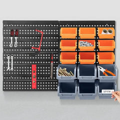 32Pcs Wall-Mounted Garage Storage Bin Organiser | Garage | Luvasmr - Satisfyingly Organised