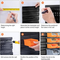 32Pcs Wall-Mounted Garage Storage Bin Organiser | Garage | Luvasmr - Satisfyingly Organised