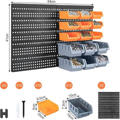 32Pcs Wall-Mounted Garage Storage Bin Organiser | Garage | Luvasmr - Satisfyingly Organised