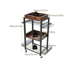 4-Tier Rolling Tool Organiser Cart | Garage | Luvasmr - Satisfyingly Organised