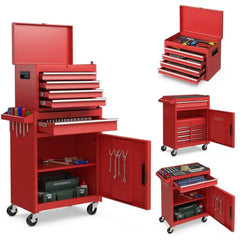 ERGOMASTER 5-Drawer Rolling Tool Chest High Capacity Tool Storage Cabinet w/ Lockable Wheel |  | Luvasmr - Satisfyingly Organised