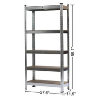 5-Tier Heavy Duty Metal Garage Shelving | Garage | Luvasmr - Satisfyingly Organised