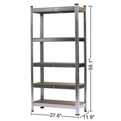 5-Tier Heavy Duty Metal Garage Shelving | Garage | Luvasmr - Satisfyingly Organised