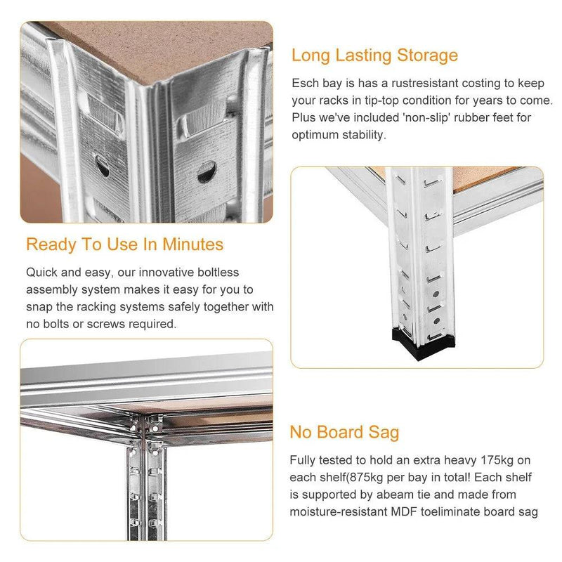 Heavy-Duty 5 Tier Metal Racking Shelf | Garage | Luvasmr - Satisfyingly Organised