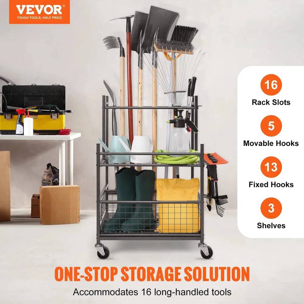 Heavy Duty Garden Tools Storage Organiser | Garage | Luvasmr - Satisfyingly Organised