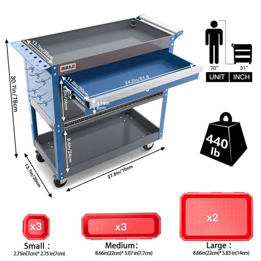 Large Tool Trolley with Sliding Drawers | Garage | Luvasmr - Satisfyingly Organised