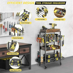 Vintage Industrial Tool Organiser Cart | Garage | Luvasmr - Satisfyingly Organised