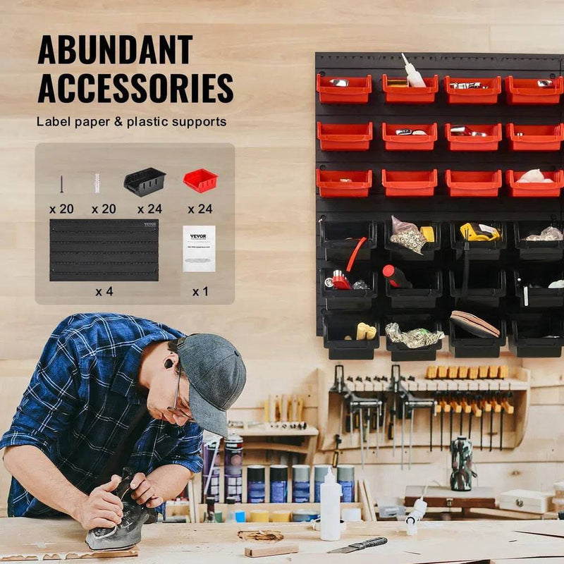Wall-Mounted Storage Bins | Garage | Luvasmr - Satisfyingly Organised