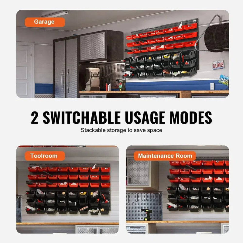 Wall-Mounted Storage Bins | Garage | Luvasmr - Satisfyingly Organised