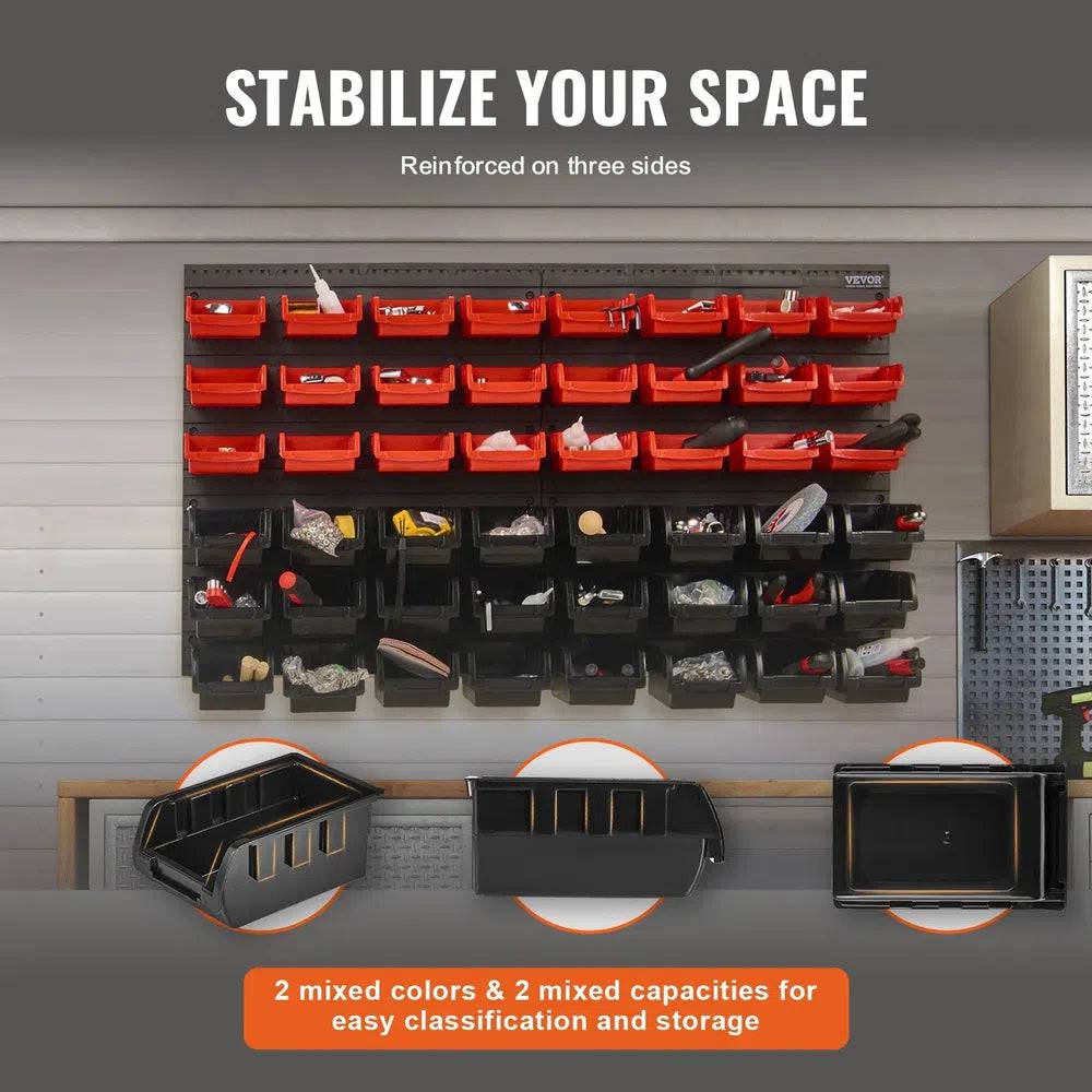 Wall-Mounted Storage Bins | Garage | Luvasmr - Satisfyingly Organised