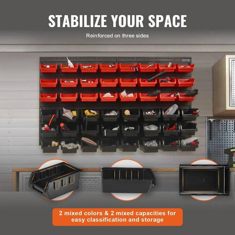 Wall-Mounted Storage Bins | Garage | Luvasmr - Satisfyingly Organised