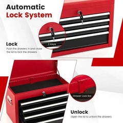 ERGOMASTER 6 Drawers Rolling Tool Chest High Capacity Tool Storage Cabinet with 4 HookS |  | Luvasmr - Satisfyingly Organised