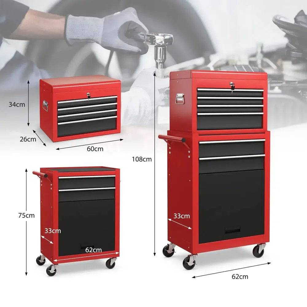 ERGOMASTER 6 Drawers Rolling Tool Chest High Capacity Tool Storage Cabinet with 4 HookS |  | Luvasmr - Satisfyingly Organised