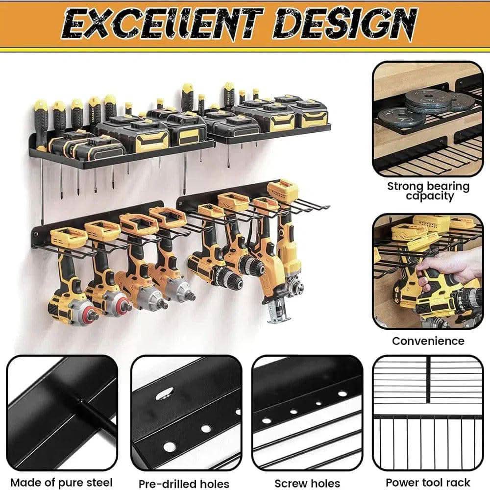 Pack Power Tool Wall Mount Organiser Set - Luvasmr