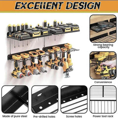 Pack Power Tool Wall Mount Organiser Set - Luvasmr