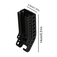 Compact wall-mounted battery holder organiser with dimensions 3.5cm x 14cm for efficient battery storage.