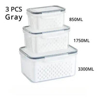 Refrigerator Preservation Storage Box Drain Basket Storage Containers Sealed Box Vegetable and Fruit Food Grade Drain Box |  | Luvasmr - Satisfyingly Organised