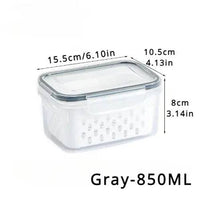 Refrigerator Preservation Storage Box Drain Basket Storage Containers Sealed Box Vegetable and Fruit Food Grade Drain Box |  | Luvasmr - Satisfyingly Organised
