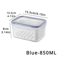 Refrigerator Preservation Storage Box Drain Basket Storage Containers Sealed Box Vegetable and Fruit Food Grade Drain Box |  | Luvasmr - Satisfyingly Organised