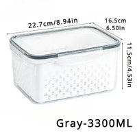 Refrigerator Preservation Storage Box Drain Basket Storage Containers Sealed Box Vegetable and Fruit Food Grade Drain Box |  | Luvasmr - Satisfyingly Organised